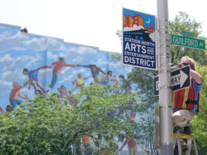 Station North Arts District sign