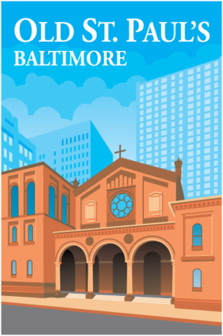Old St. Paul's Baltimore illustration